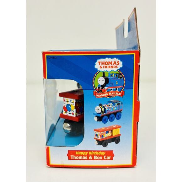 Thomas Wooden Railway Happy Birthday Thomas & Box Car New - Picture 5 of 8